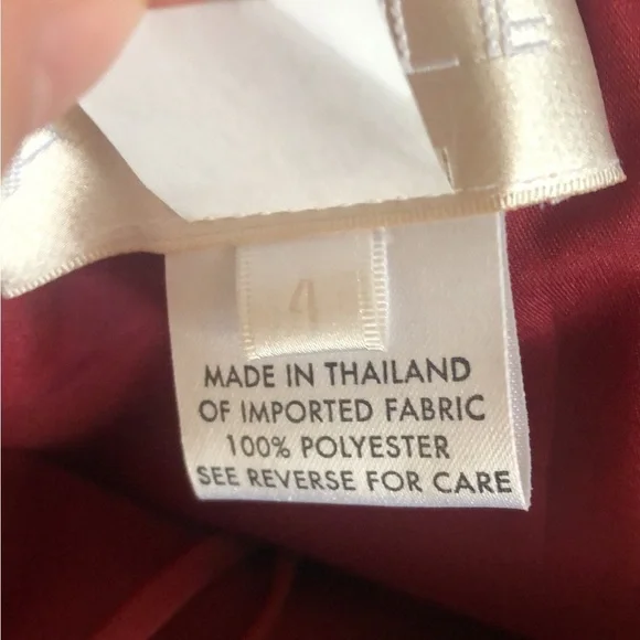 NWT Amsale Duenna Satin Long Formal Maxi Skirt in Dark Red Size 4 - Picture 5 of 5